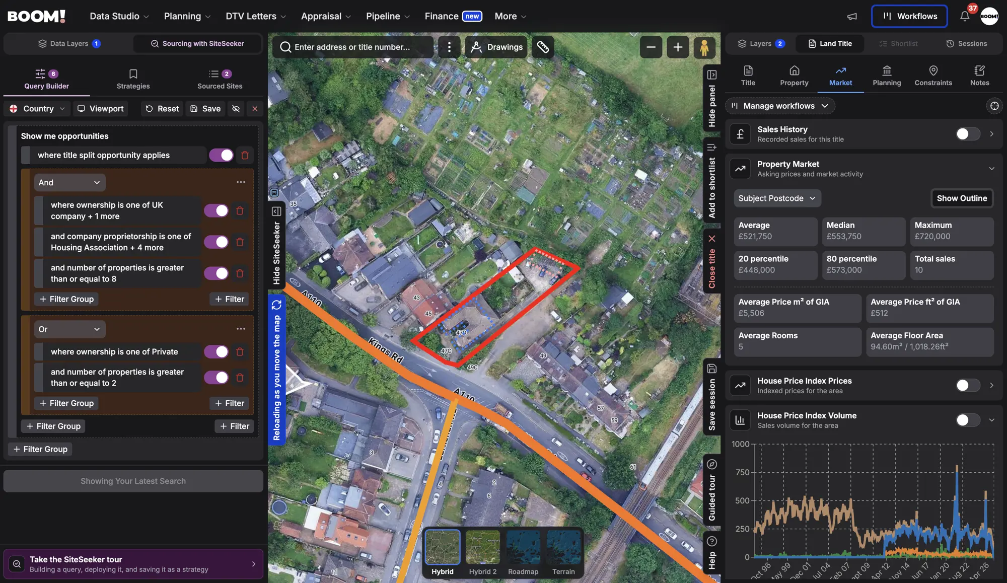 Sourcing off-market with SiteSeeker in BOOM! Data Studio
