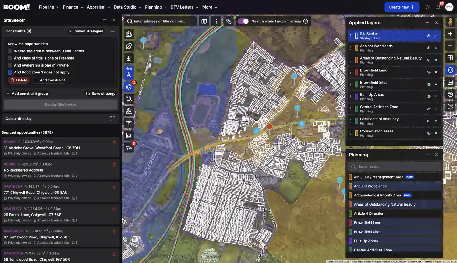 BOOM! Planning screenshot dark