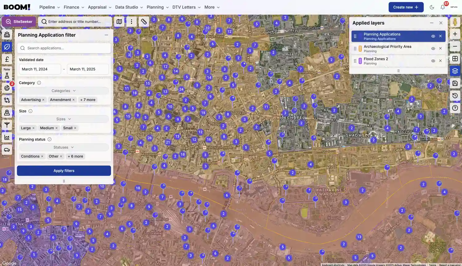 BOOM! Planning screenshot light