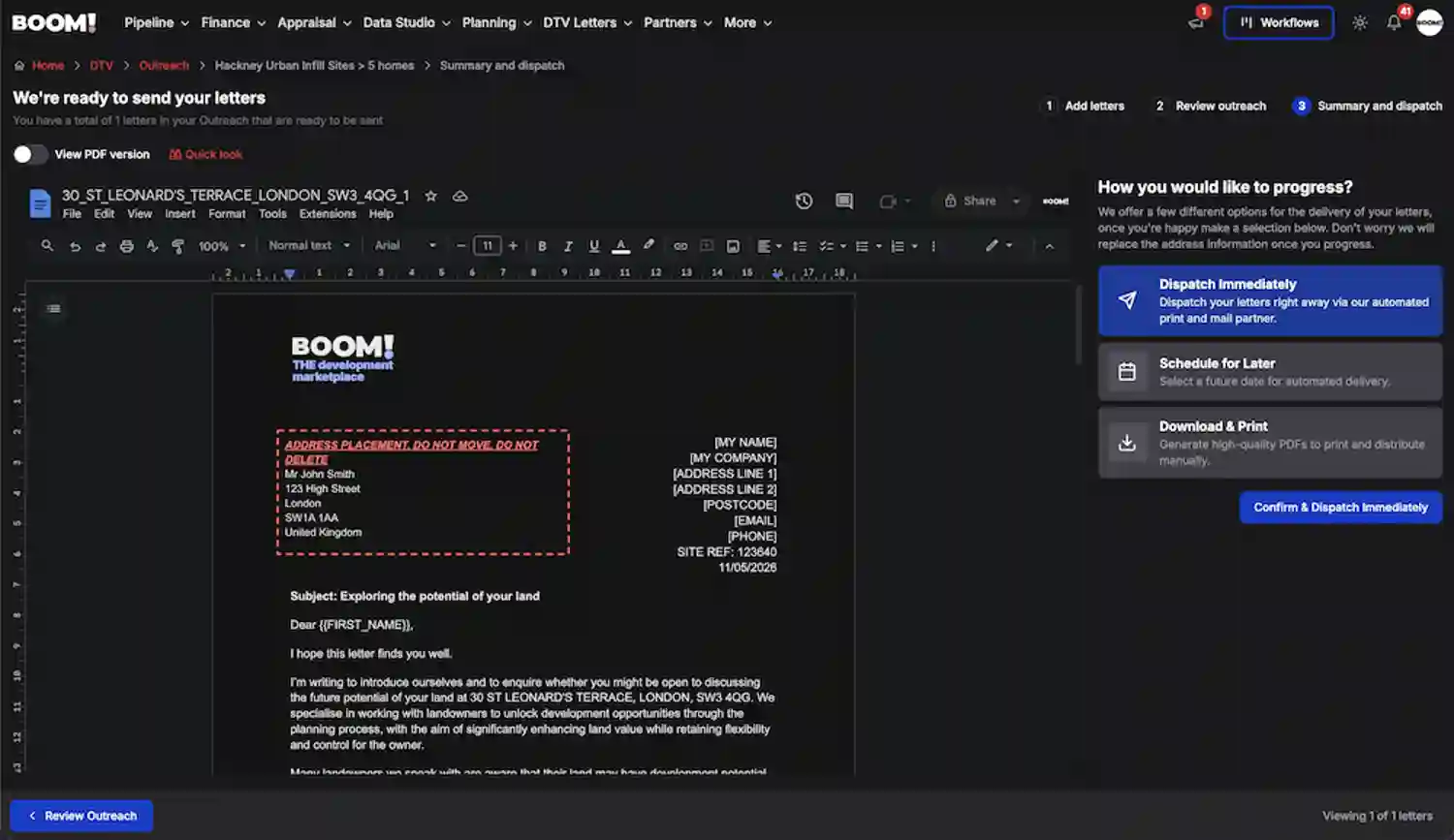 BOOM! Workflows & DTV screenshot dark