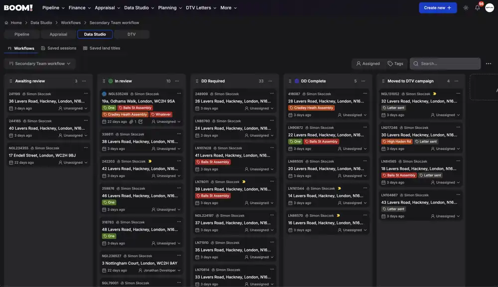 Opportunities moving through custom workflow stages