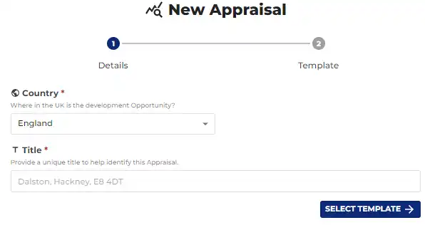 BOOM! Appraisal create a new appraisal